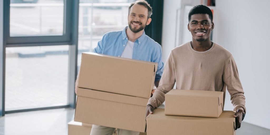 A relocation package has made this manager and his new employee very happy