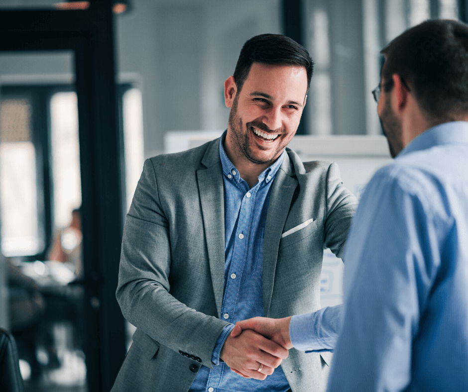 Recruitment Consultant shaking hands with a candidate