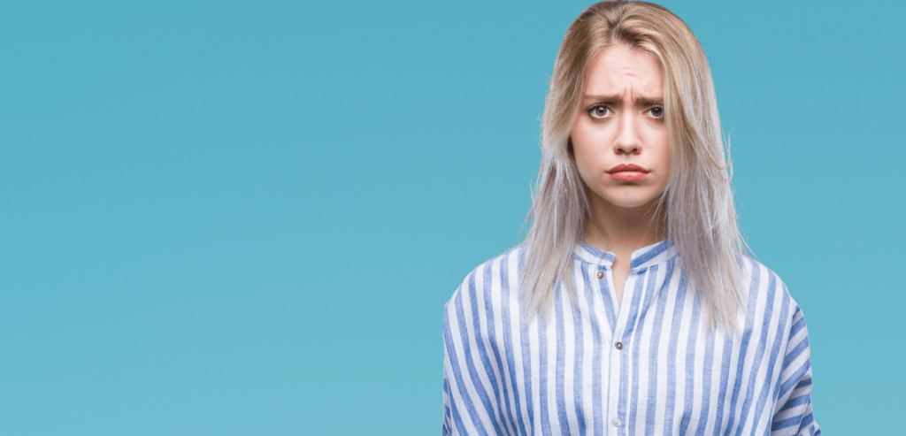 Woman feeling pre interview nerves