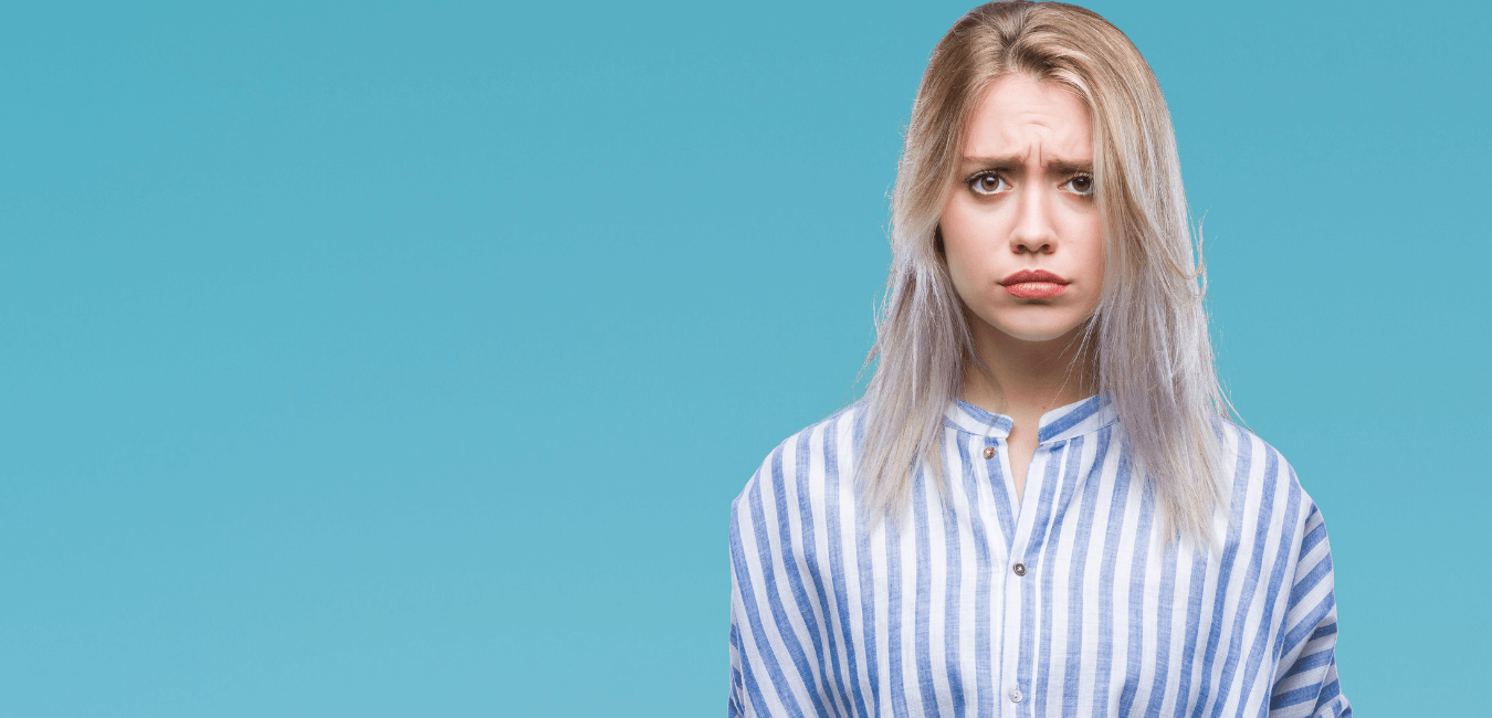 Woman feeling pre interview nerves