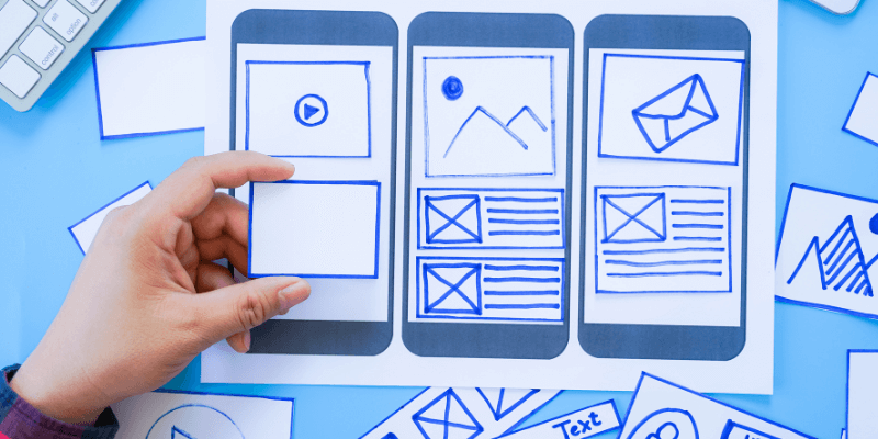 UX Designer working planning their latest mobile app project