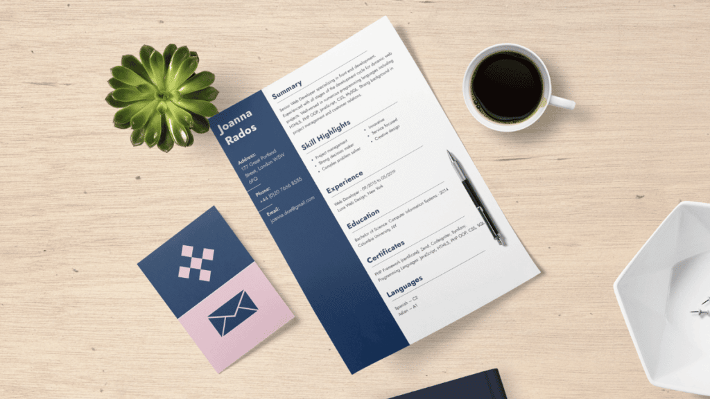 A well laid out, professional looking CV