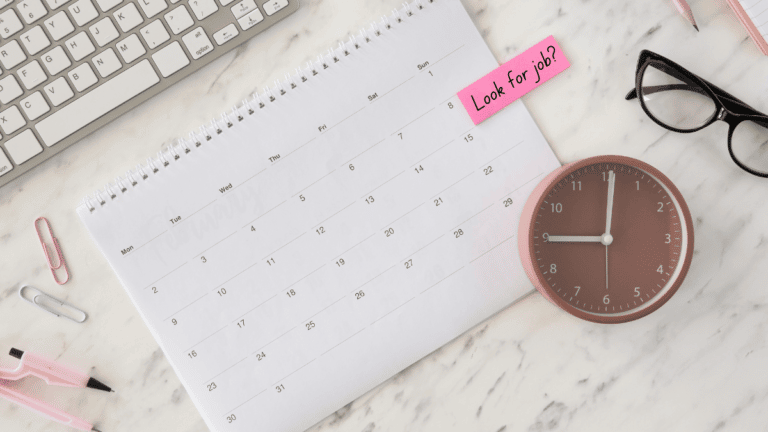 Clock and calendar of someone wondering the best time to change jobs?