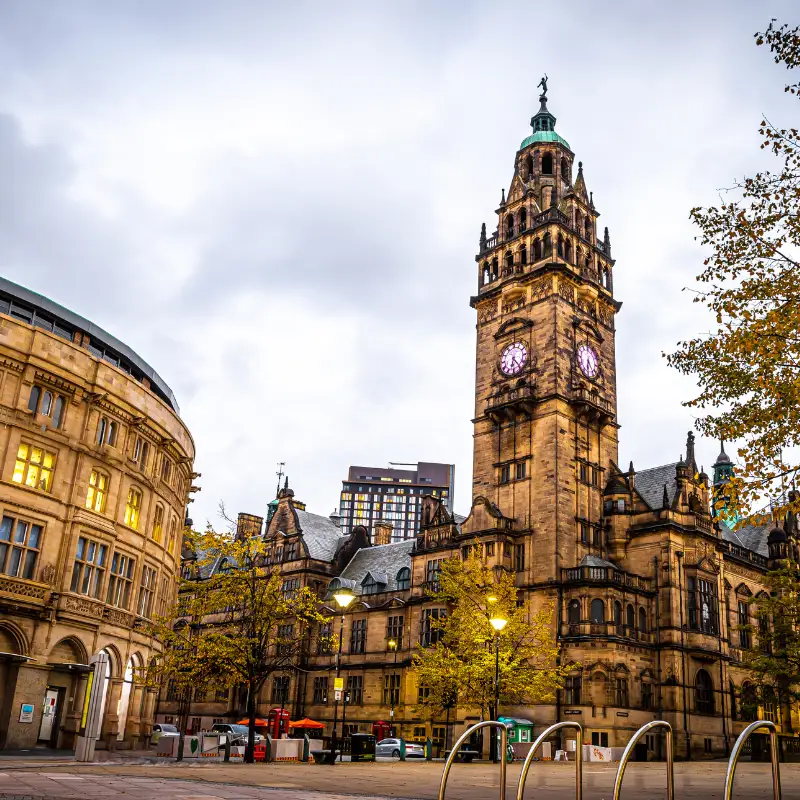 Manchester city centre and the tram